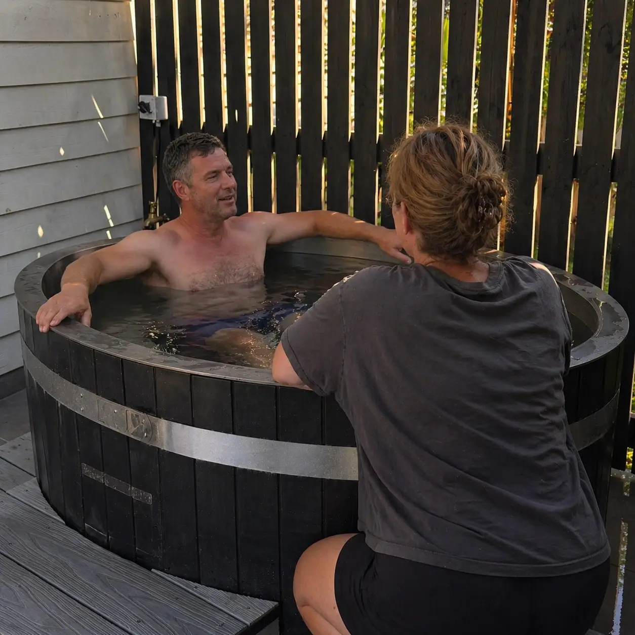couples cold plunge