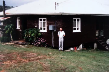 Gary in front of our main centre 1990